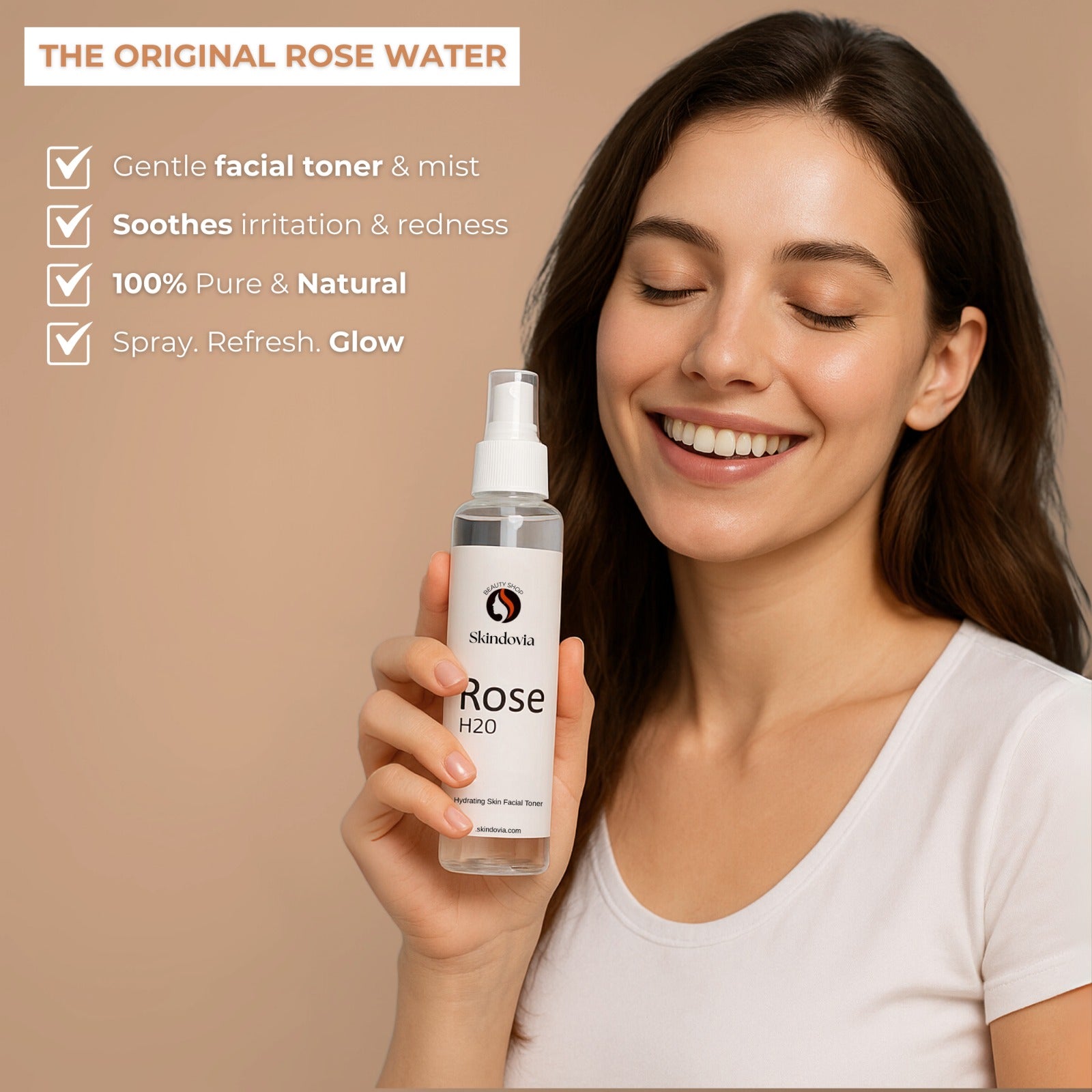 100% Pure Rose Water (120ml)