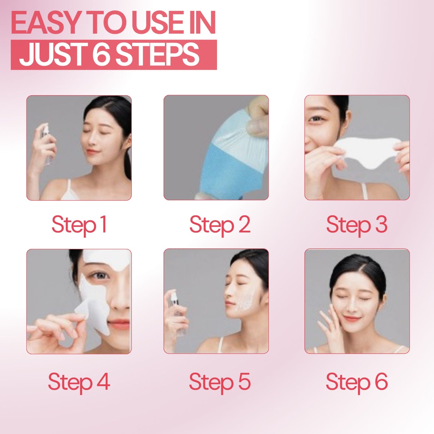 Super Glow Pack - ( 6 Masks + Rose Water)